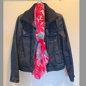 Greenbriar Intl. - Pink floral rectangular scarf, 64 inches x 13 inches